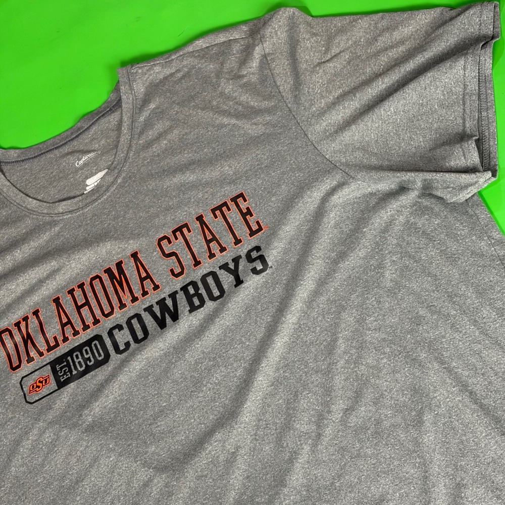 Captivating‎ Oklahoma State Cowboys T-Shirt Mens 3XL Gray Short Sleeve NCAS Tee